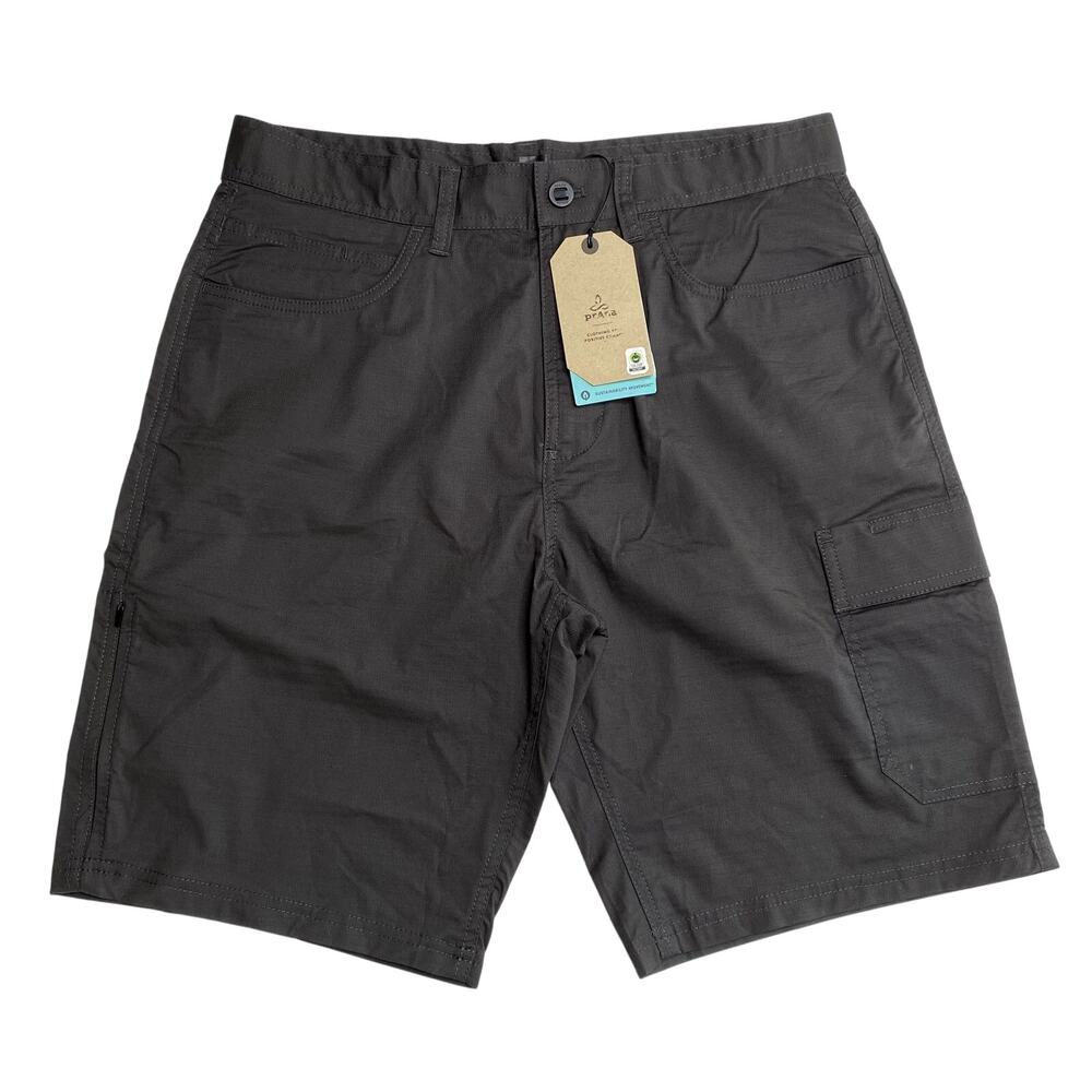 NEW Prana‎ Double Peak Shorts Men's Size 40 Charcoal Gray Standard Fit Pockets